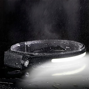 Torcia frontale LED con 350 lm, 6 modalità di illuminazione, sensore di movimento e batteria ricaricabile da 1200 mAh.