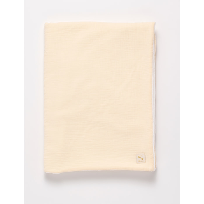 Couverture bébé en gaze de coton et polaire