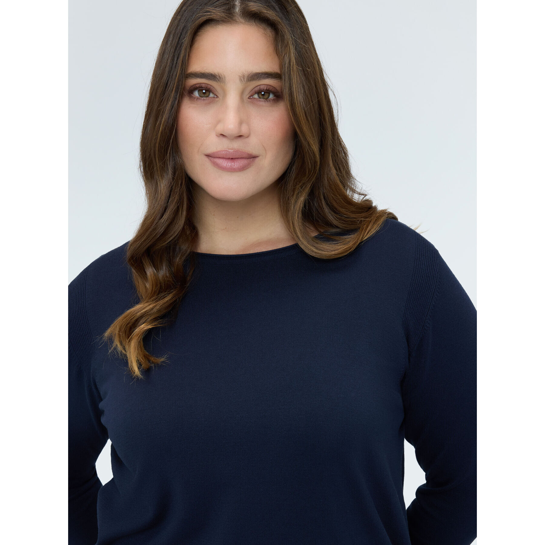 Fiorella Rubino - Camiseta de cuello redondo en mezcla de viscosa - Azul