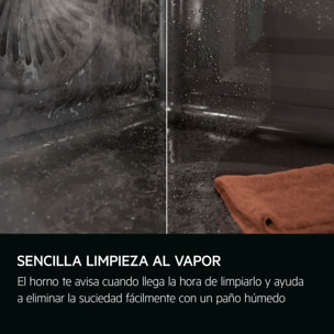 AEG Horno compacto de vapor Serie 9000 ProAssist con SteamPro con Display CookSmart Touch+ 7,8 '', con WiFi TP9SK821B