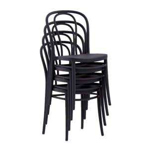 Set di 2 sedie BRISTOL in polipropilene antracite, impilabili