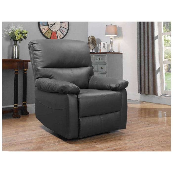 Fauteuil relax "Lincoln" - 90 x 89 x 103 cm - Gris