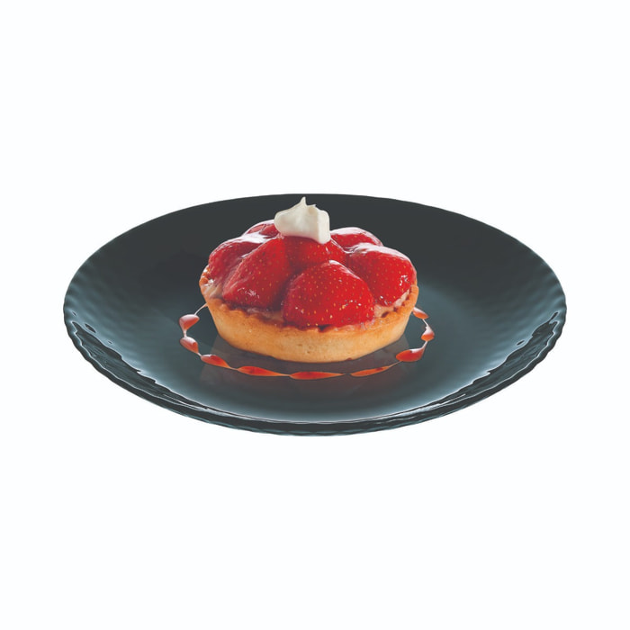 6 platos de postre negros 19 cm Pampille - Luminarc