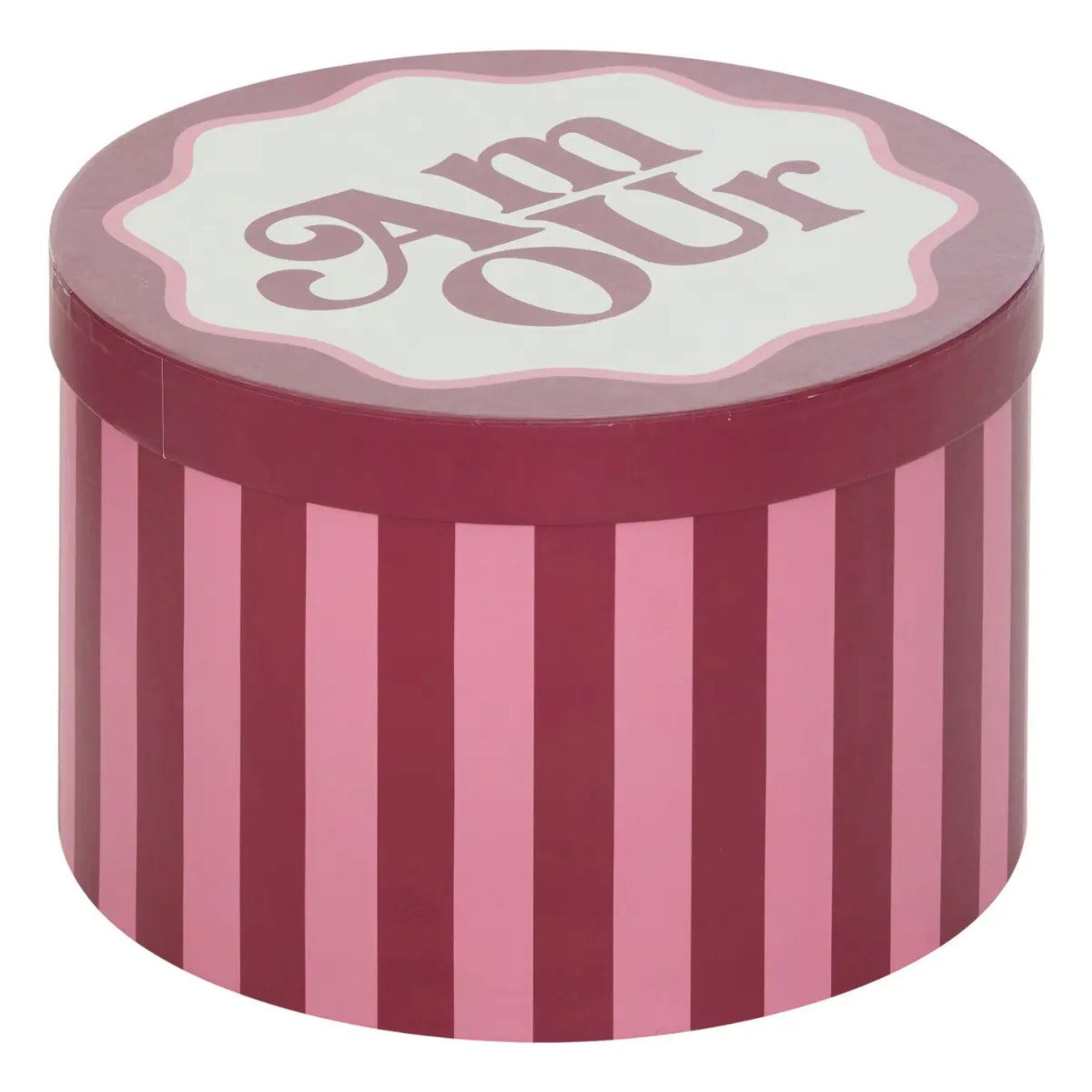 Lot de 4 boîtes Cherie rouge 25x15cm