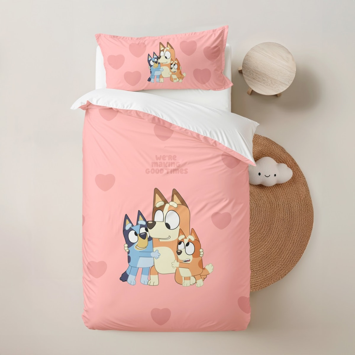 Funda nordica BLUEY + funda almohada 45x110