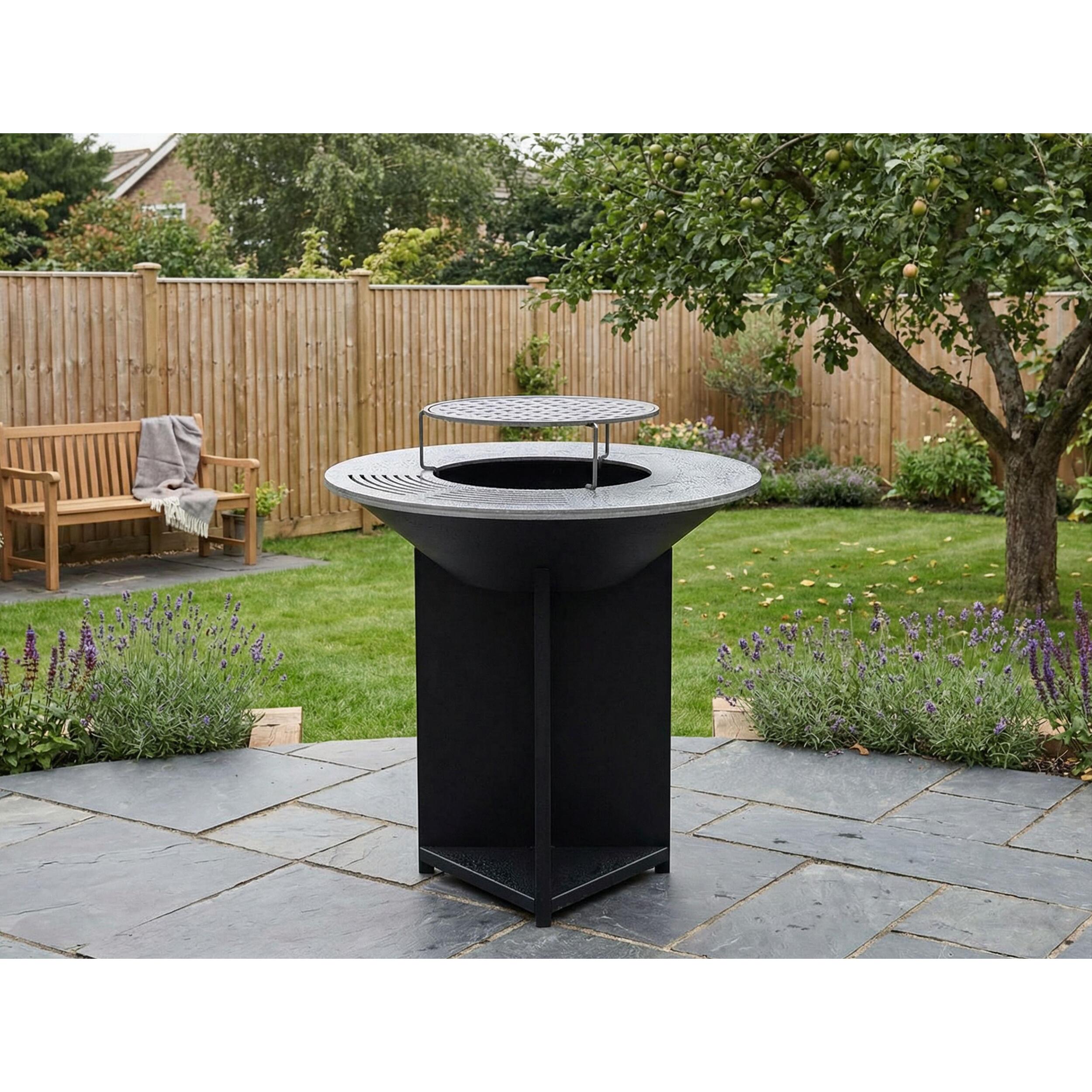 Barbacoa con placa de acero de 100 cm EFP56B PURLINE  W