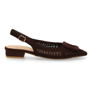 Zapato destalonado tejido elegante mujer