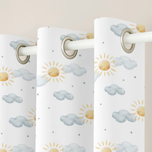 Cool Kids - Cortina Estampada - Con Ojales - 100% Algodón - Sun