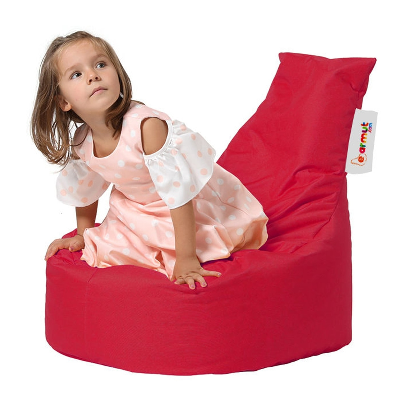 Sillón-puf rojo