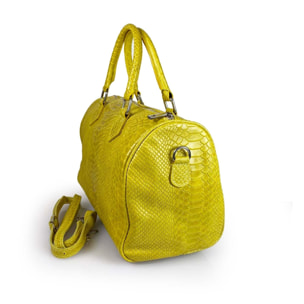 Borse Donna colore Giallo-in pelle Made in Italy 30 X 22 X 17cm