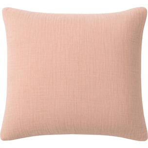 Paire de Taies d'oreiller gaze de coton lavé rose lotus