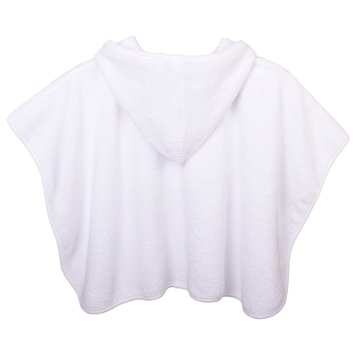 Poncho Eponge 0-24 mois Coton bio Blanc