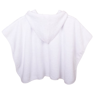 Poncho Eponge 0-24 mois Coton bio Blanc