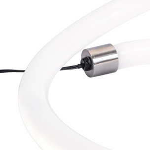 FORLIGHT Sobremesa Rolly LED 12W Blanco Neutro - 4000K Níquel Satinado para Interior de Mesa en Oficina, Dormitorio, Comedor