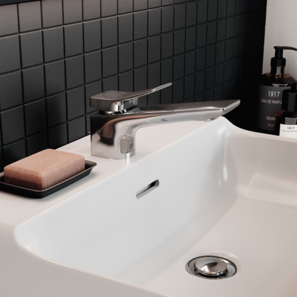 IDEAL STANDARD Mitigeur lavabo Conca avec tirette et vidage chrome