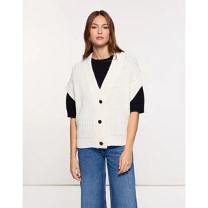 Chaleco de Punto Blanco - Richy
