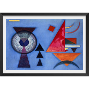 Poster Soft Hard par Wassily Kandinsky Affiche + cadre en bois - Noir