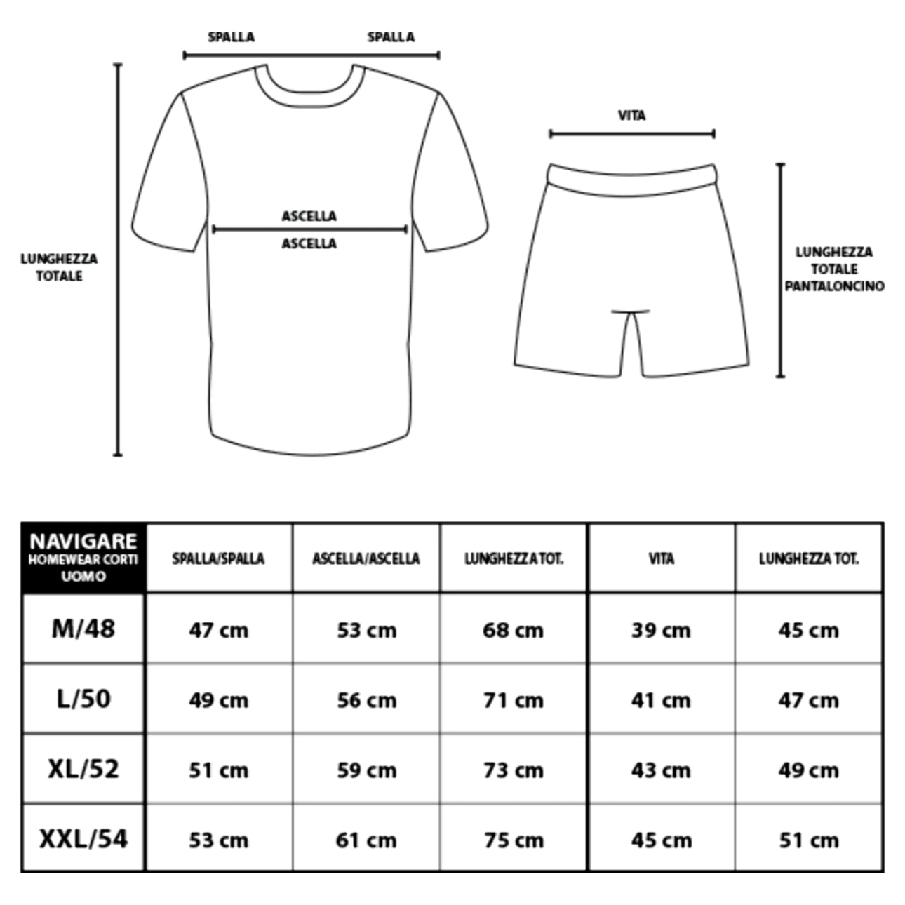 Set Completo Uomo NAVIGARE Cotone Smanicato