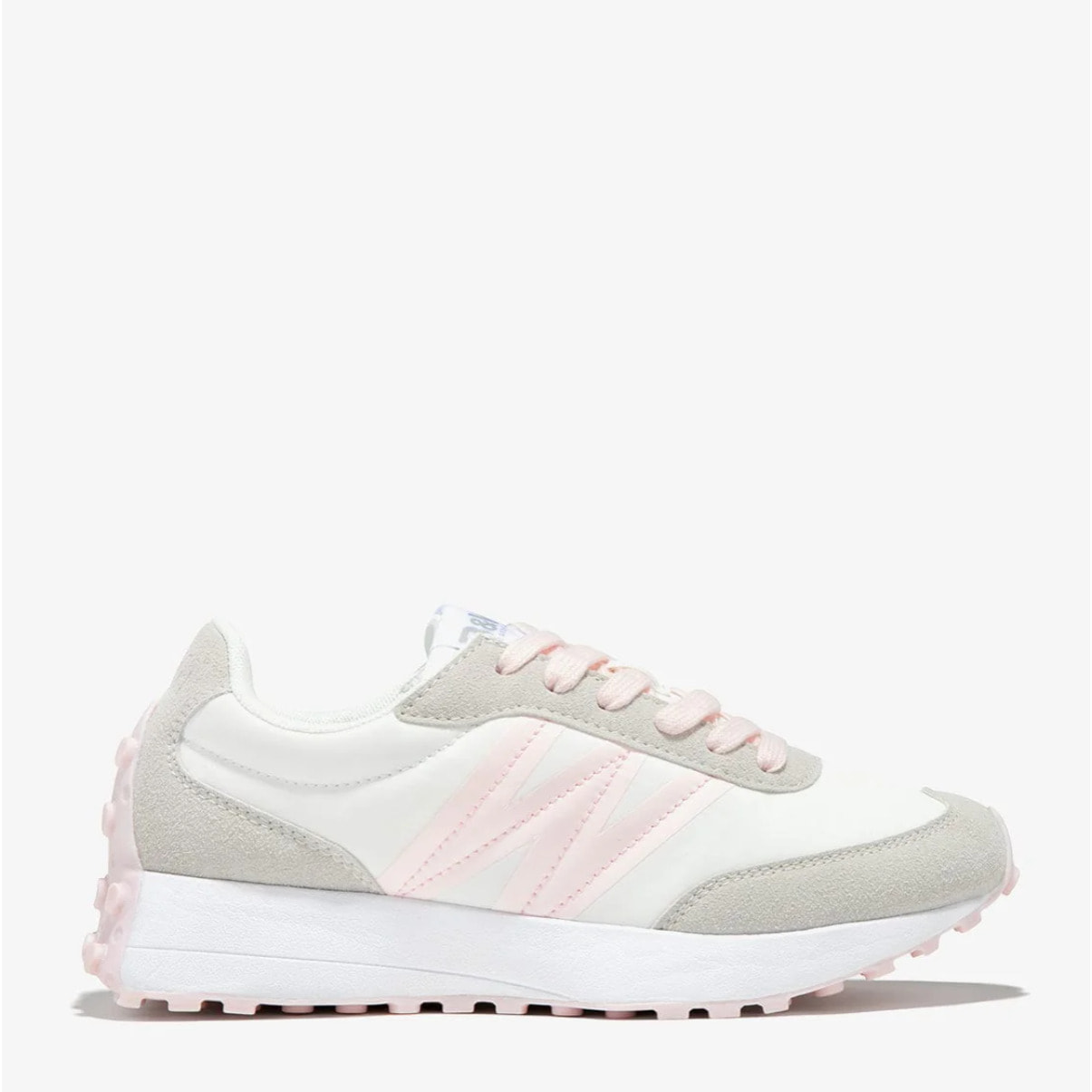 White Pink Logo Sneakers