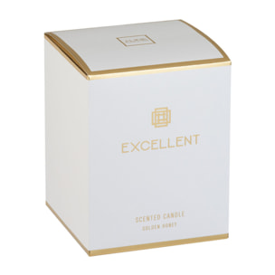 J-Line bougie parfumée Excellent – Golden Honey – verre - or - medium - 80H
