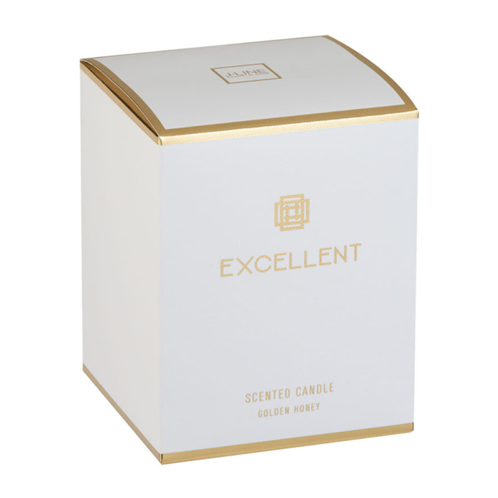 J-Line bougie parfumée Excellent – Golden Honey – verre - or - medium - 80H