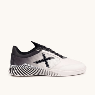 MUNICH RONDO 22 Zapatillas de Fútbol Sala Profesionales Blanco y Negro Diseño Líneas