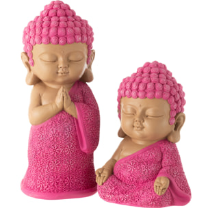 J-Line figurine Moine Prière - polyrésine - rose