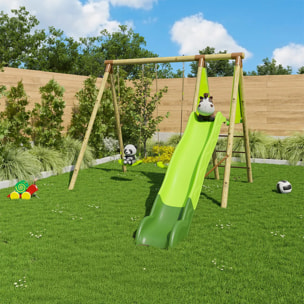 Balançoire en bois 2,30 m Topwood LUMI - 4 enfants