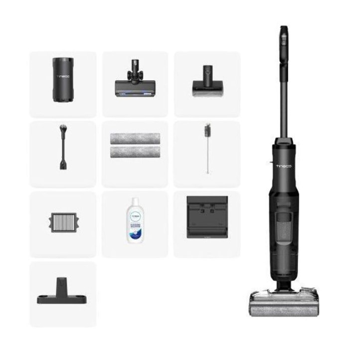 Aspirateur laveur TINECO Floor One S7 Switch Stretch premium Noir