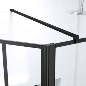 Pack Paroi de douche 90+40x195cm + Receveur a carreler 140x90cm + Bonde horizontale - BLOCKS 90