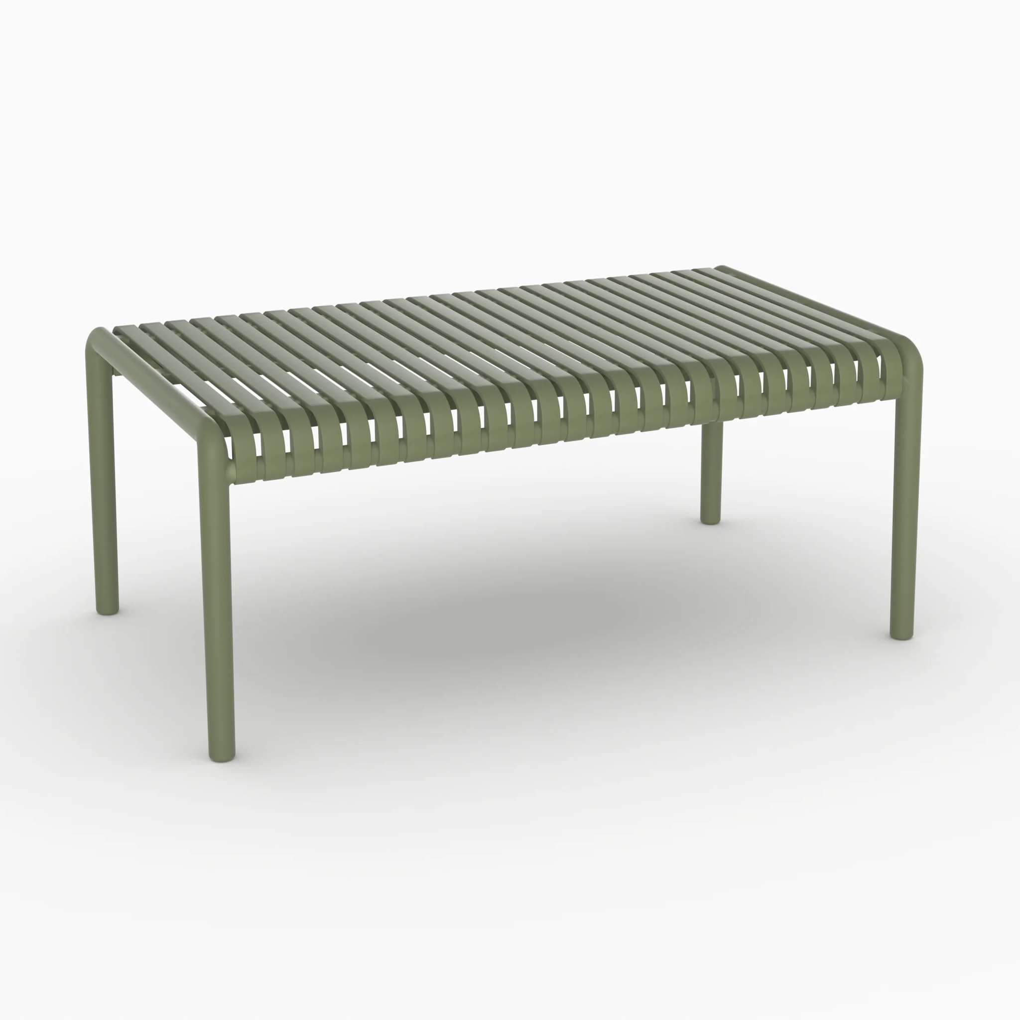 Table basse de jardin en plastique vert kaki - Téa