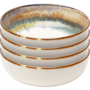 Bols Organic 18cm bleus set de 4 Kare Design