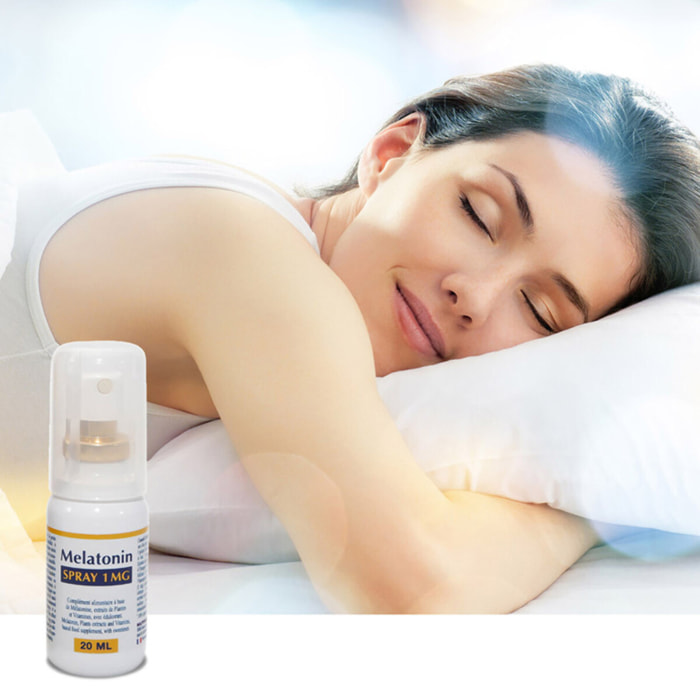 NUTRI EXPERT - Mélatonin Spray 1mg - Favorise l'endormissement - améliore le Sommeil - Evite les insomnies dues au décalage horaire - Spray Lingual Action Rapide - Sans accoutumance - Lot de 2 produits