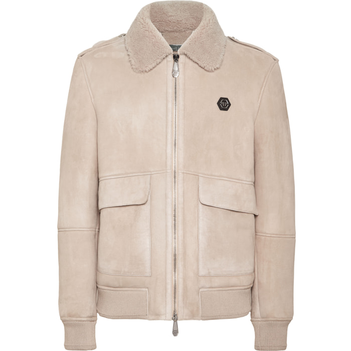 PHILIPP PLEIN Bomber de cuero