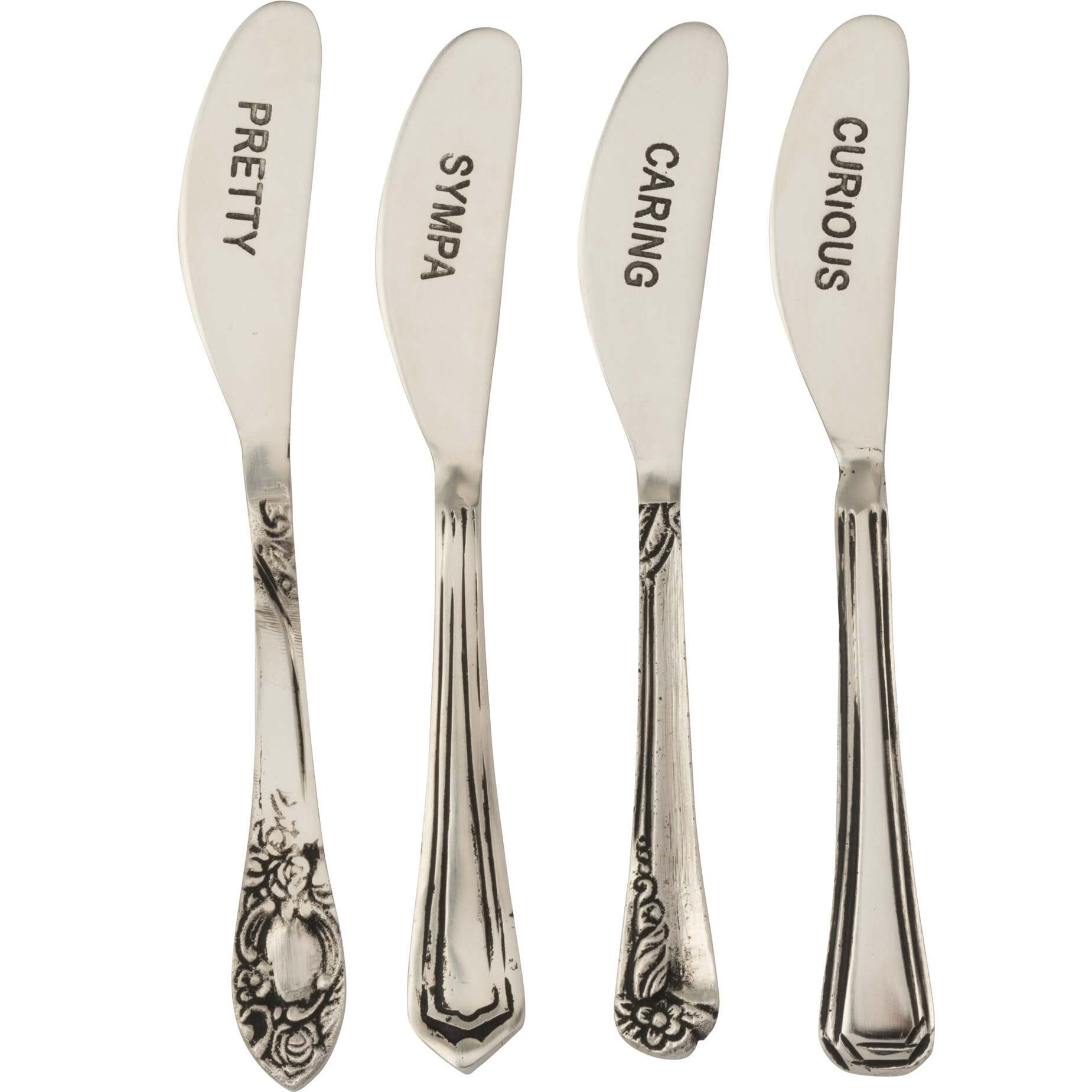 J-Line couvert - laiton - argent - boîte de 4