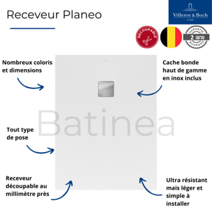 Receveur 90 x 80 Planeo acrylique rectangle blanc