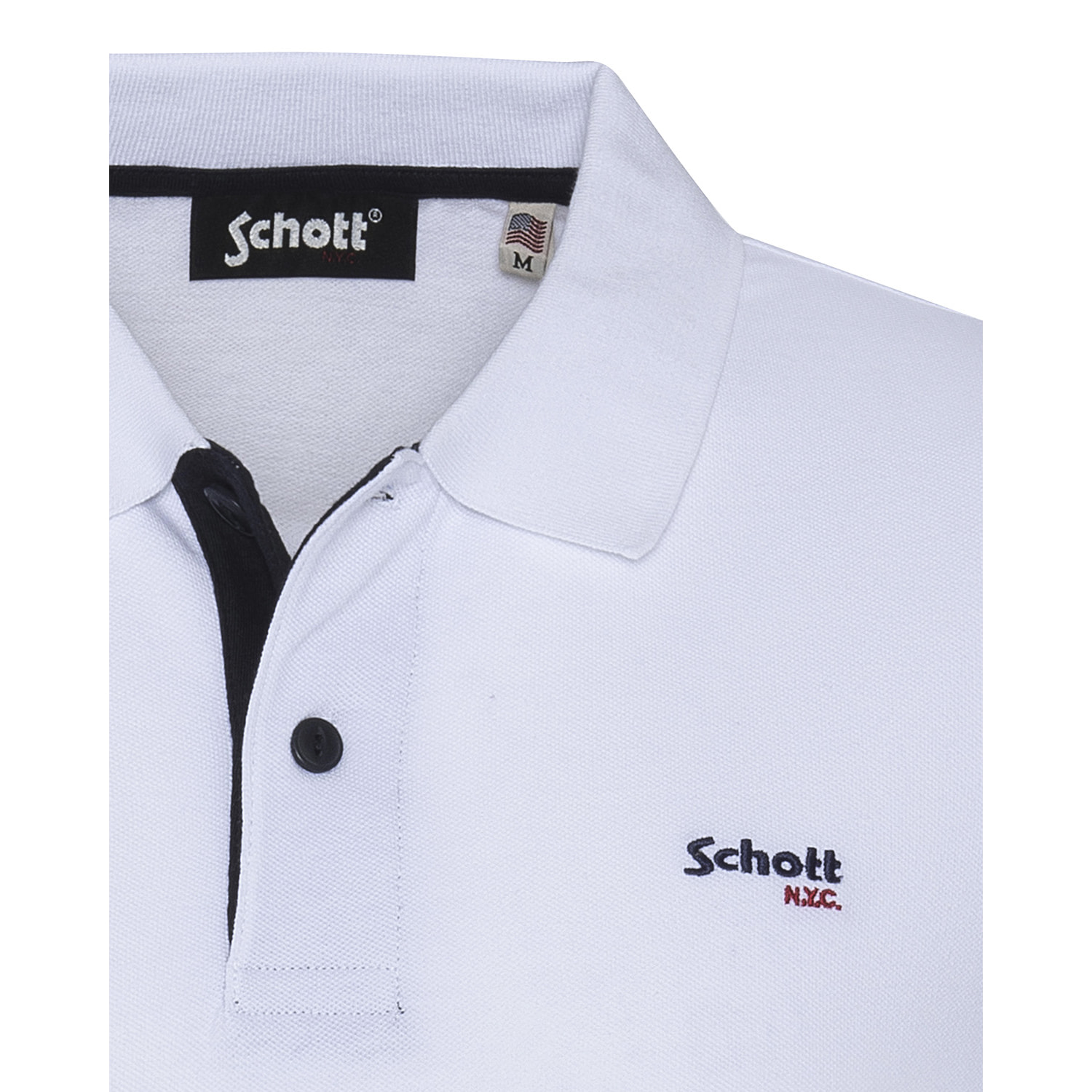 POLO SCHOTT WHITE/NAVY