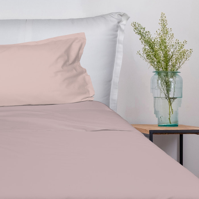 UNO CASA DESIGN Completo Letto Bice 25 Bicolor in Puro Cotone_Singolo_malva