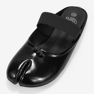 Bailarinas tabi destalonadas negras con lacito