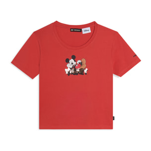 T-shirt cropped slim fit Mickey Mouse