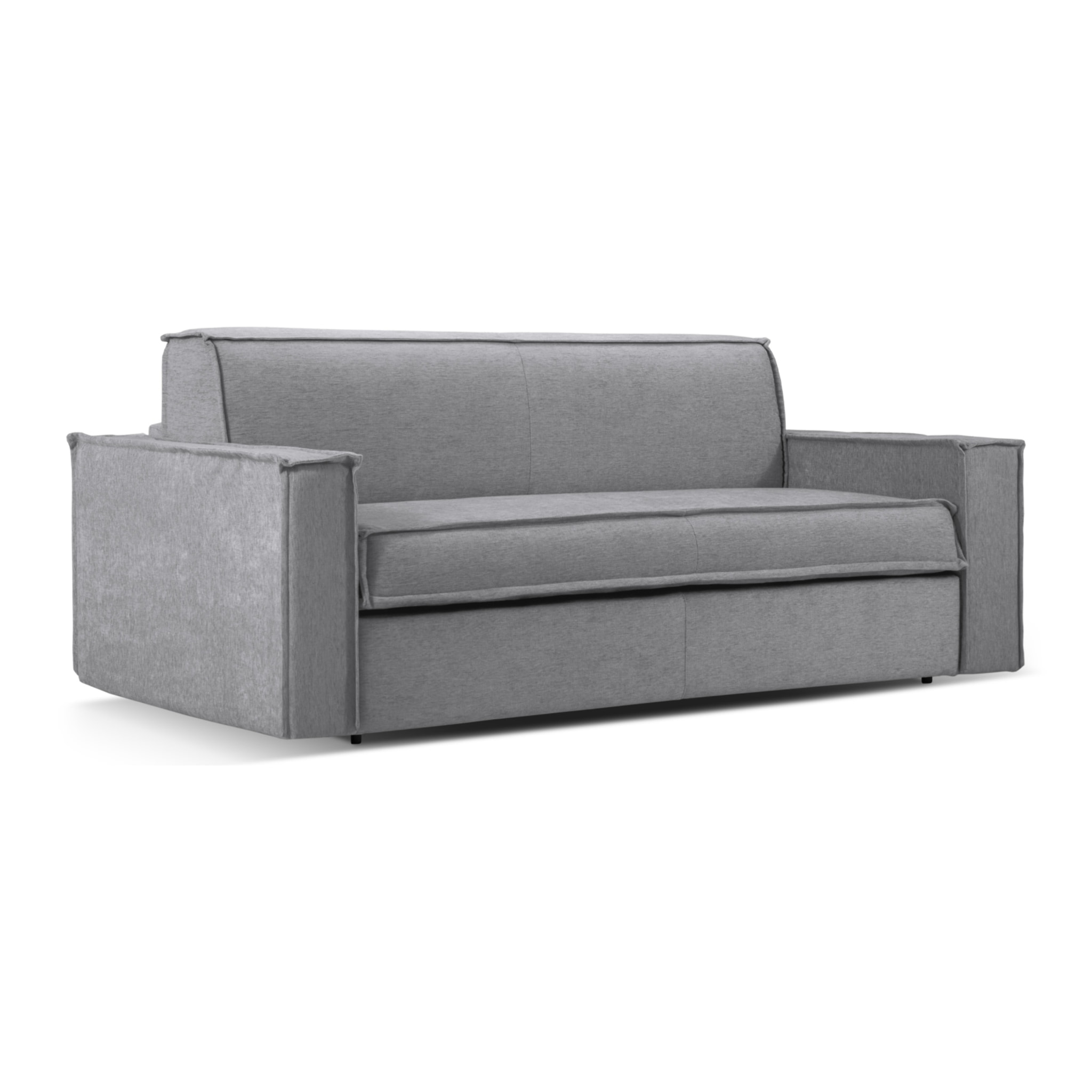 Canapé convertible "Olympe" 3 places en tissu structurel gris foncé