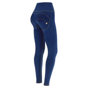 Jeggings push up WR.UP® vita super alta con zip in tono