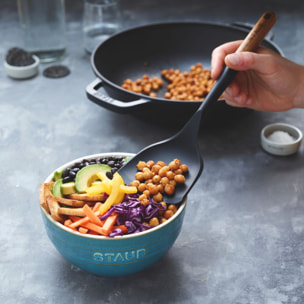 30 cm, Wok avec couvercle en verre, Gris graphite