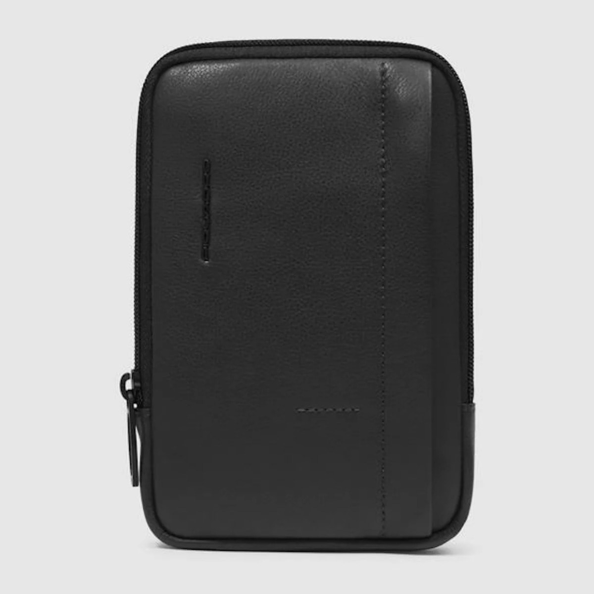 Piquadro Porta telefono da collo in pelle con porta carte di credito, schermato con protezione RFID