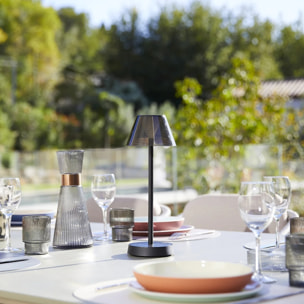 Lampe de table sans fil BEVERLY Noir H34cm