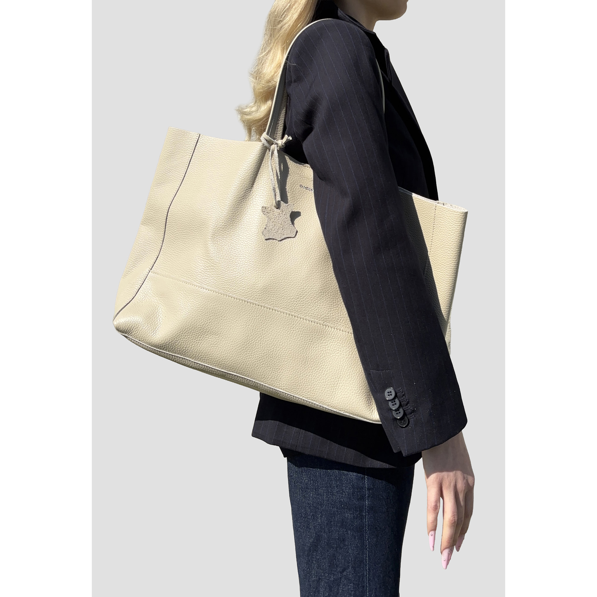 Borsa a Mano Shopper a Spalla da Donna in Pelle Dollaro