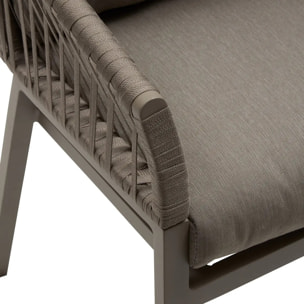 Lot de 2 fauteuils de jardin Oriengo café