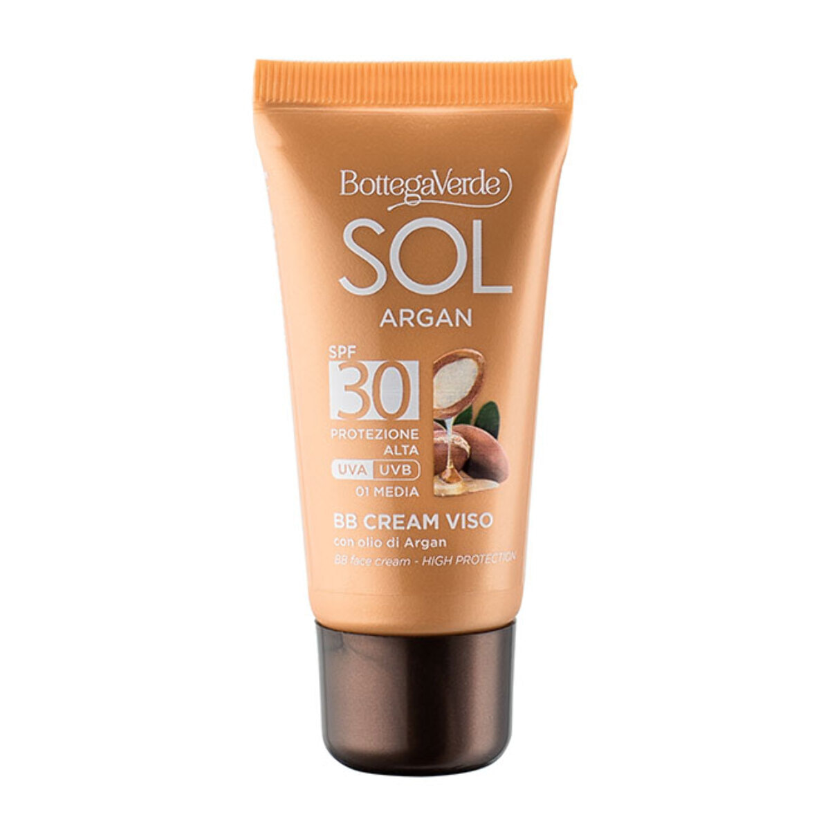 SOL Argan - BB cream viso - uniformante protettiva - con olio di Argan - SPF30 protezione alta