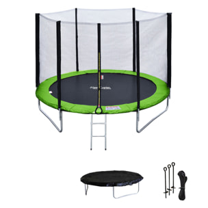 Trampoline réversible avec accessoires - Bleu