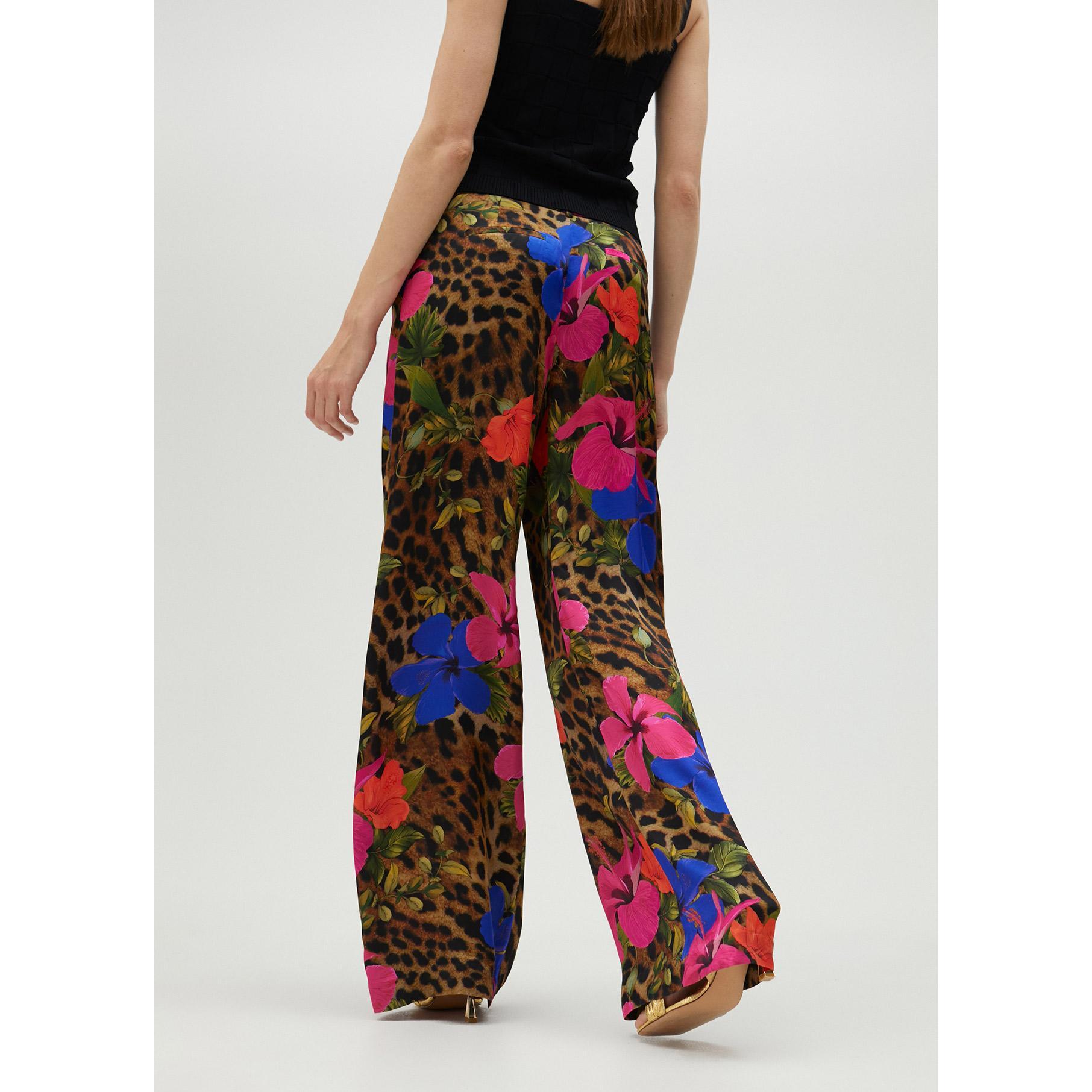 Pantaloni morbidi stampa animalier